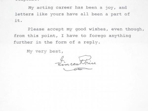Vincent Price's last autograph (2)