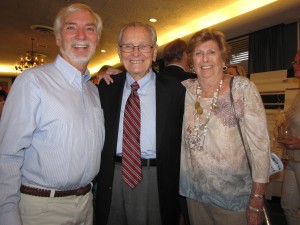 4-Former LHP Mayor Fred Schorr poses with fellow former Mayor Leo Bentz, with his wife Mary.